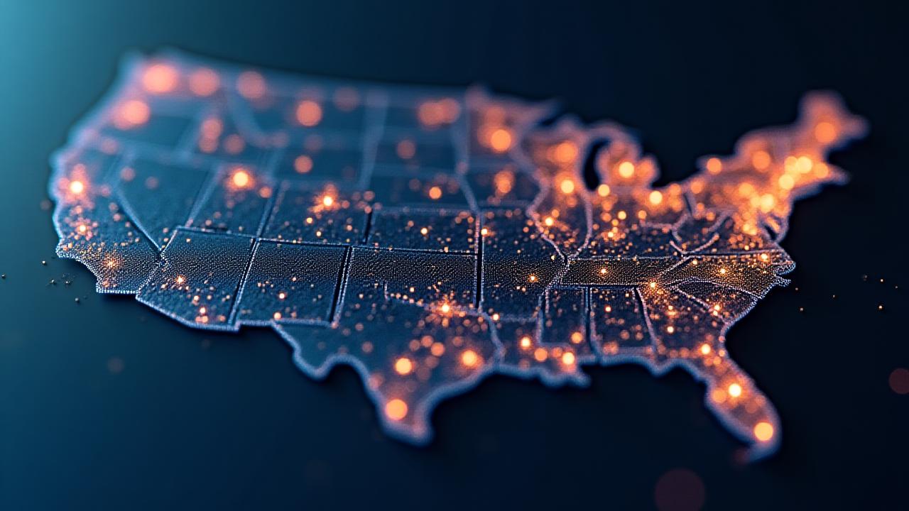 Global supply chain network visualization showing connected logistics nodes